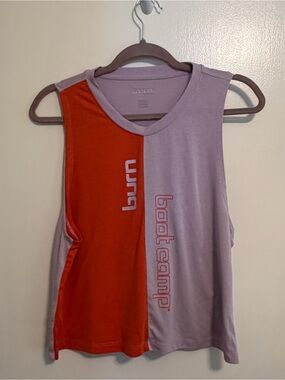Burn Boot Camp Colorblock Muscle Tank - Orange & Lavender